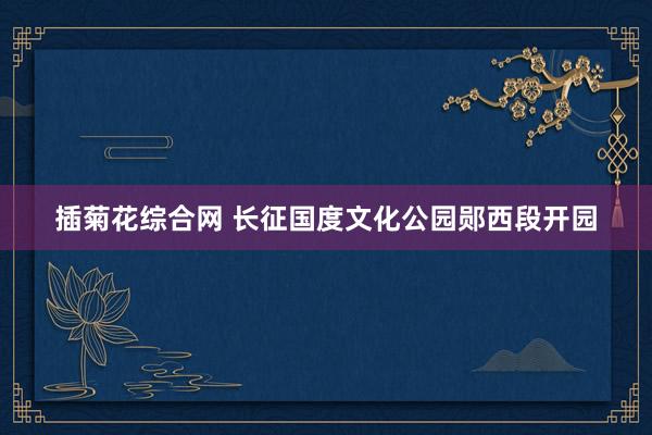 插菊花综合网 长征国度文化公园郧西段开园