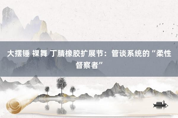 大摆锤 裸舞 丁腈橡胶扩展节：管谈系统的“柔性督察者”