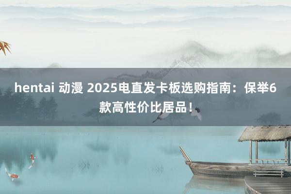 hentai 动漫 2025电直发卡板选购指南：保举6款高性价比居品！