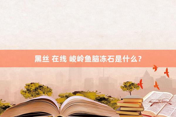 黑丝 在线 峻岭鱼脑冻石是什么？