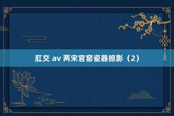肛交 av 两宋官窑瓷器掠影（2）